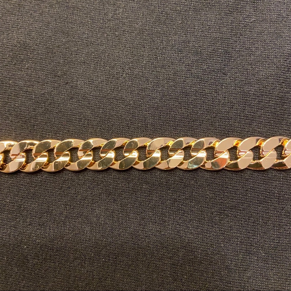 Gold Chain 14k stamped 24in 10mm Cuban Curb Style - Picture 4 of 5